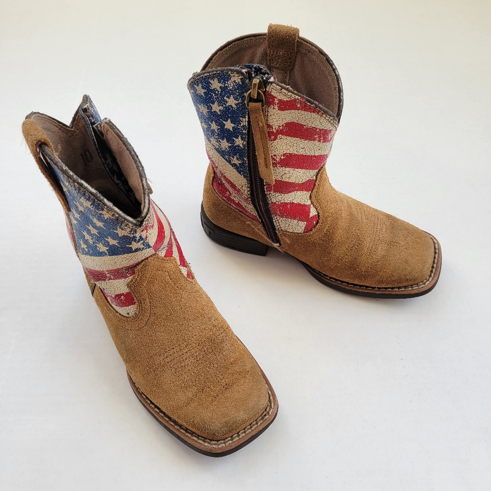 US 10 Stars & Stripes Western Boots - Picture 2 of 6